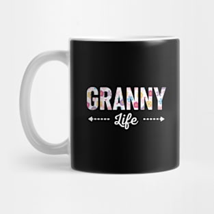 Granny Life Flower Grandma Mug